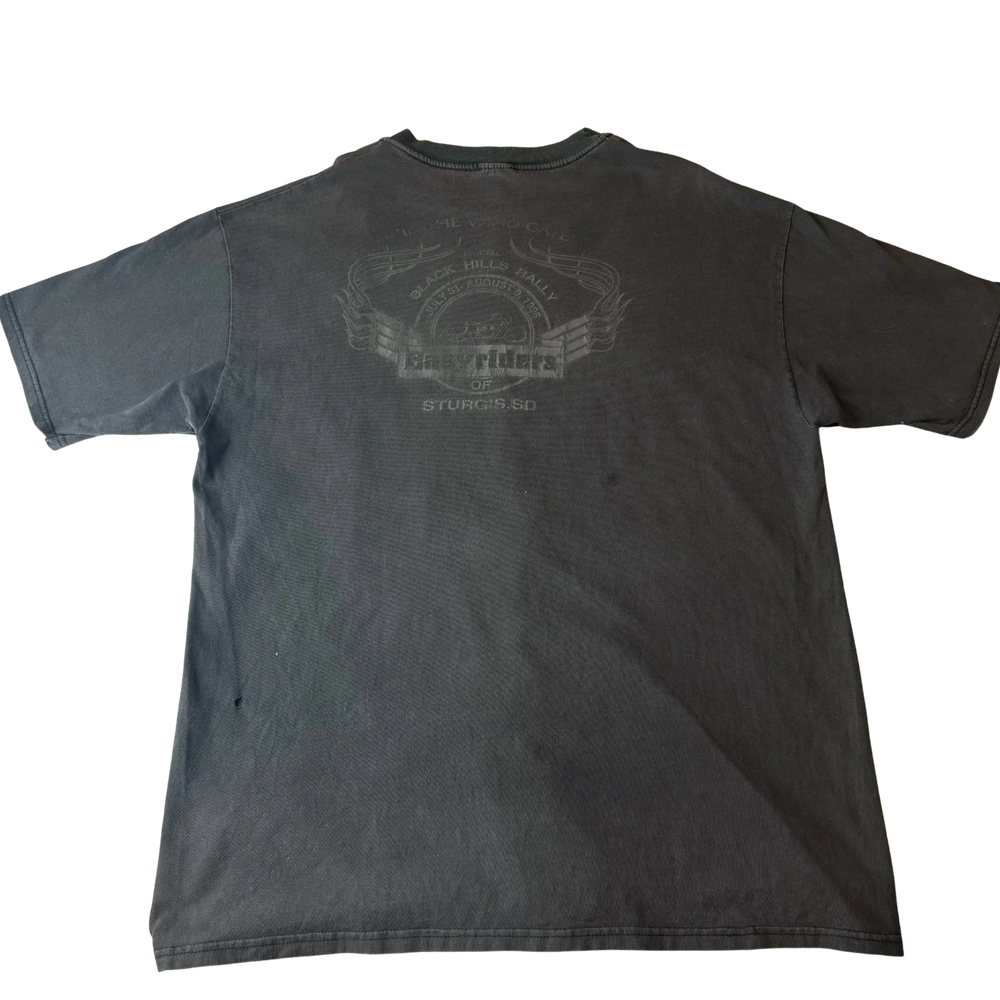 Vintage 1998 Easyriders Sturgis VQ Magazine skull tee back