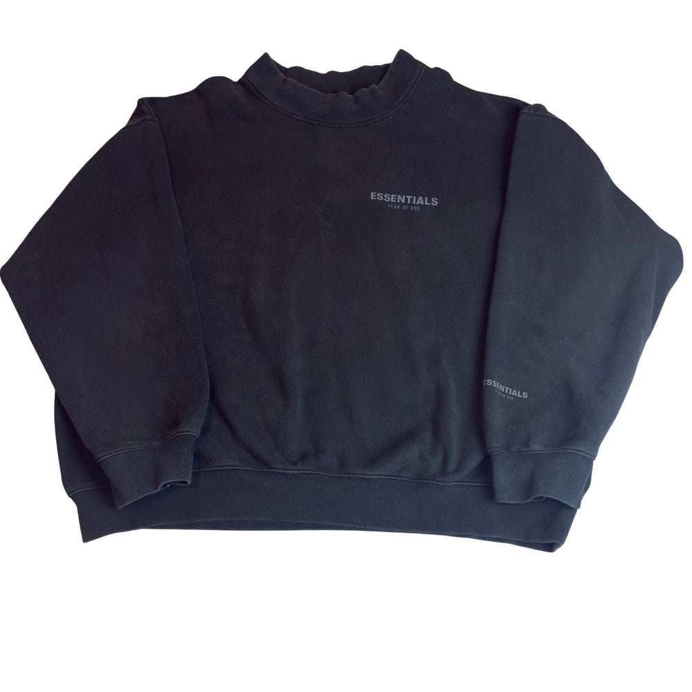 Fear of God Essentials mock neck sweatshirt black front