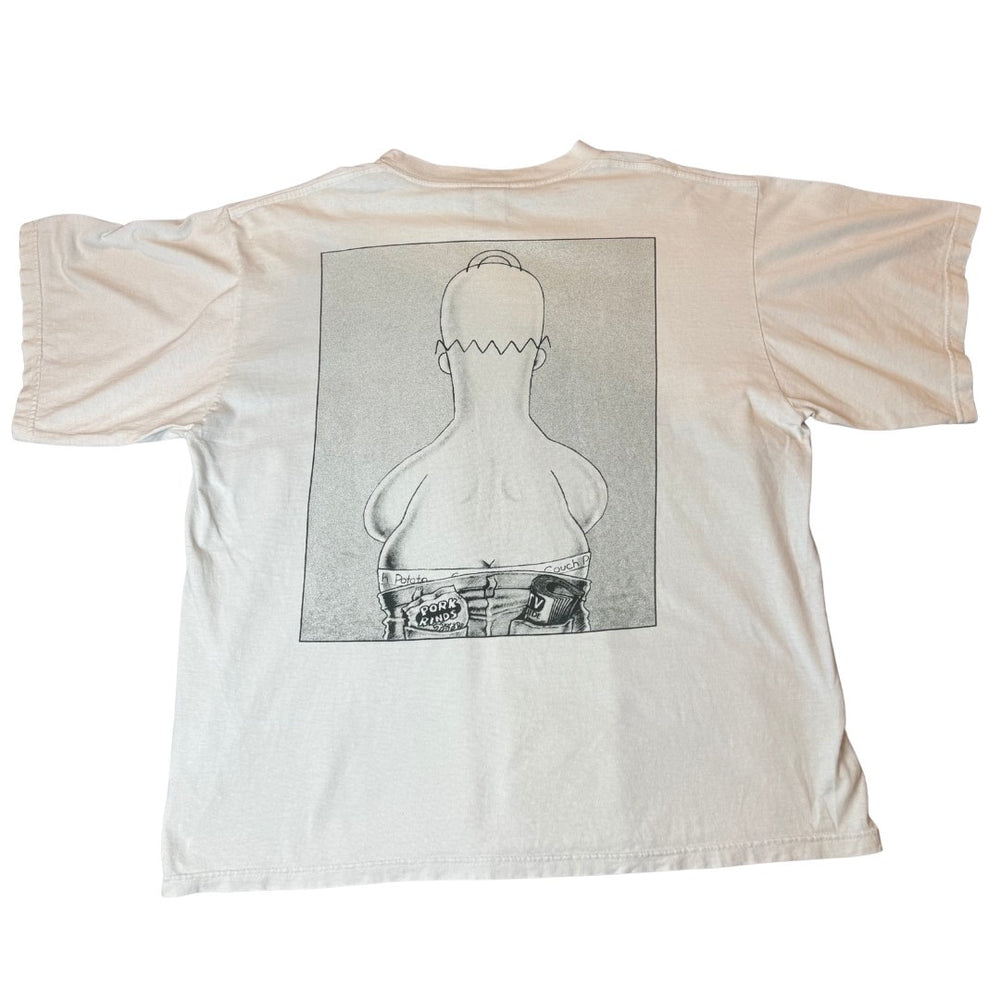 Vintage 1994 Simpsons Homer Couch Potato tee back