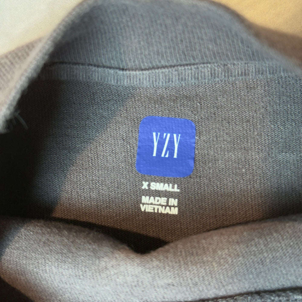YZY neck tag, size X Small, made in Vietnam