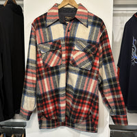 70s Envoy Plaid Wool CPO Shirt Jacket