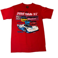 Vintage 1987 Mid-Ohio IROC Weekend tee front