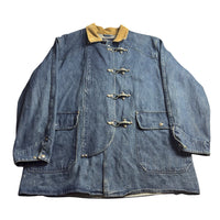 Vintage Polo Ralph Lauren denim fireman clasp jacket, front