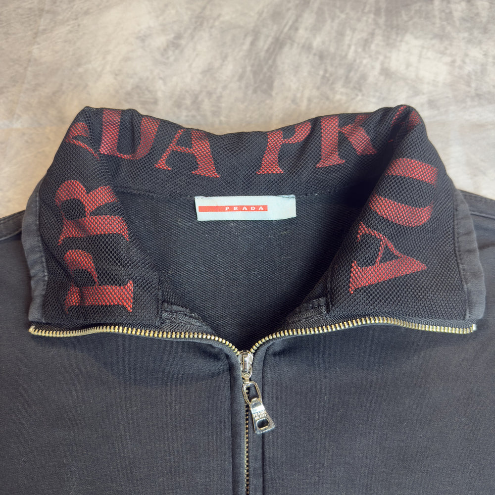 Prada logo mesh collar and tag
